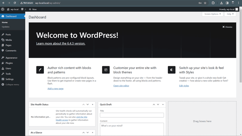 Wordpress admin
